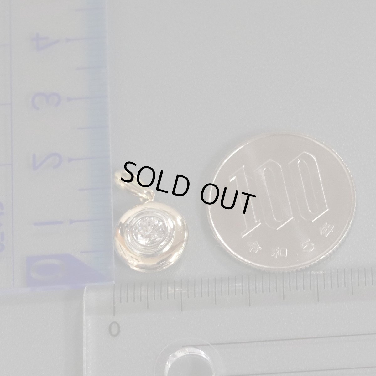 画像9: K18/Ptダイヤモンドペンダントトップ D0.384 3.7g (9)