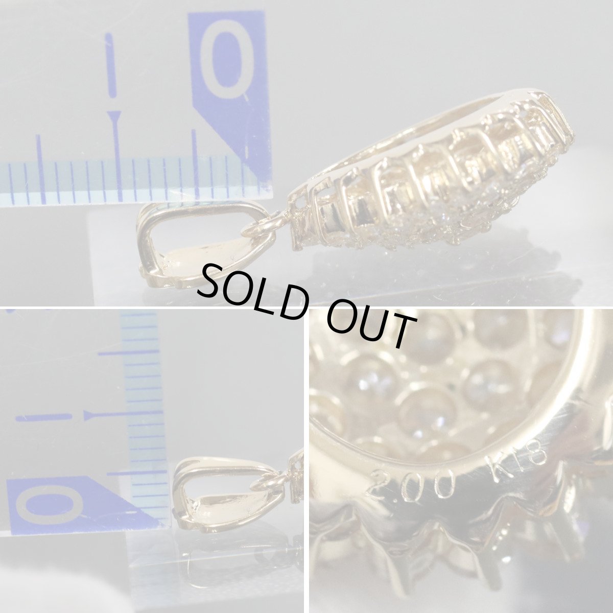 画像5: K18ダイヤモンドペンダントトップ D2.00 6.5g (5)