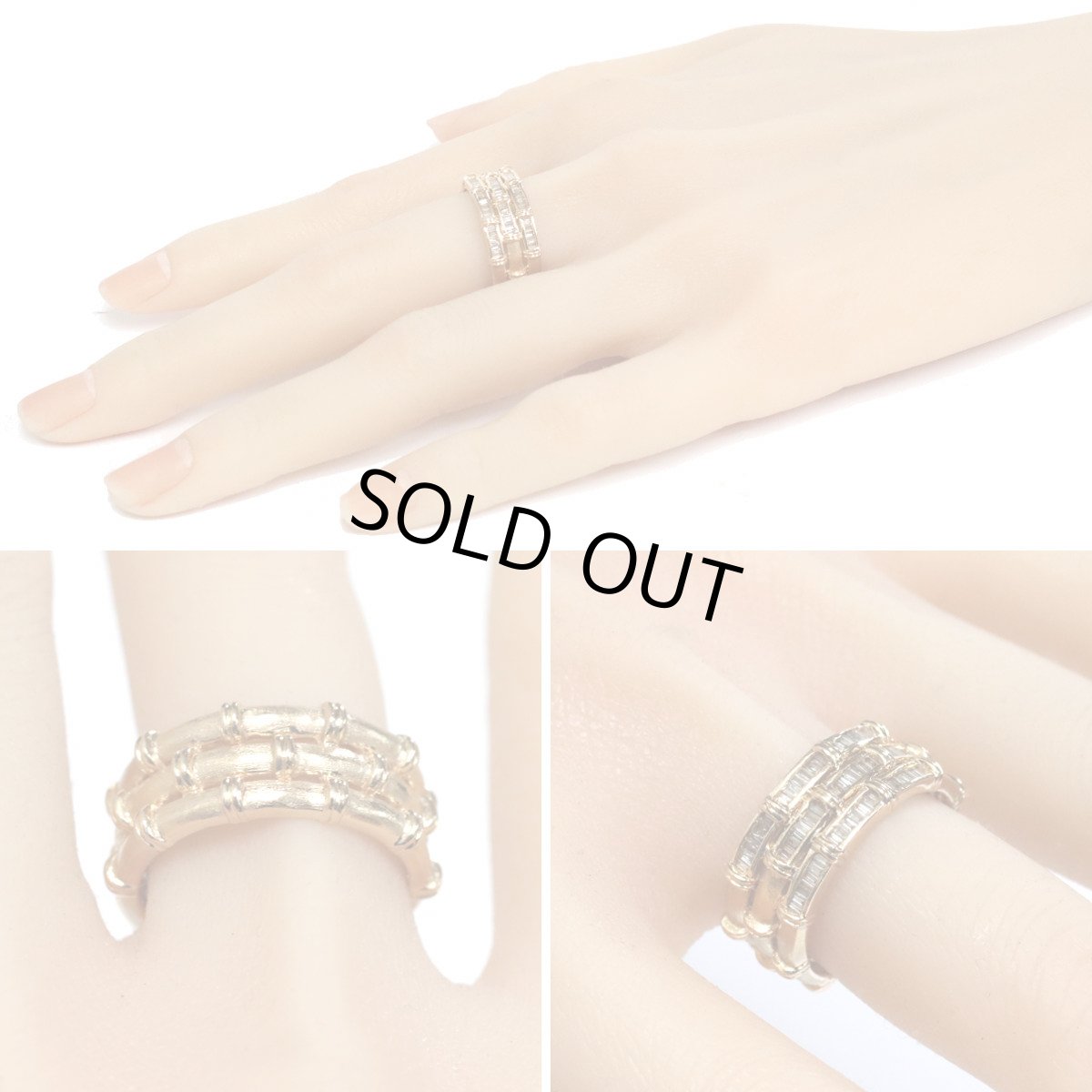 画像10: K18ダイヤモンドリング D0.50 6.8g #17 ピンクゴールド (10)