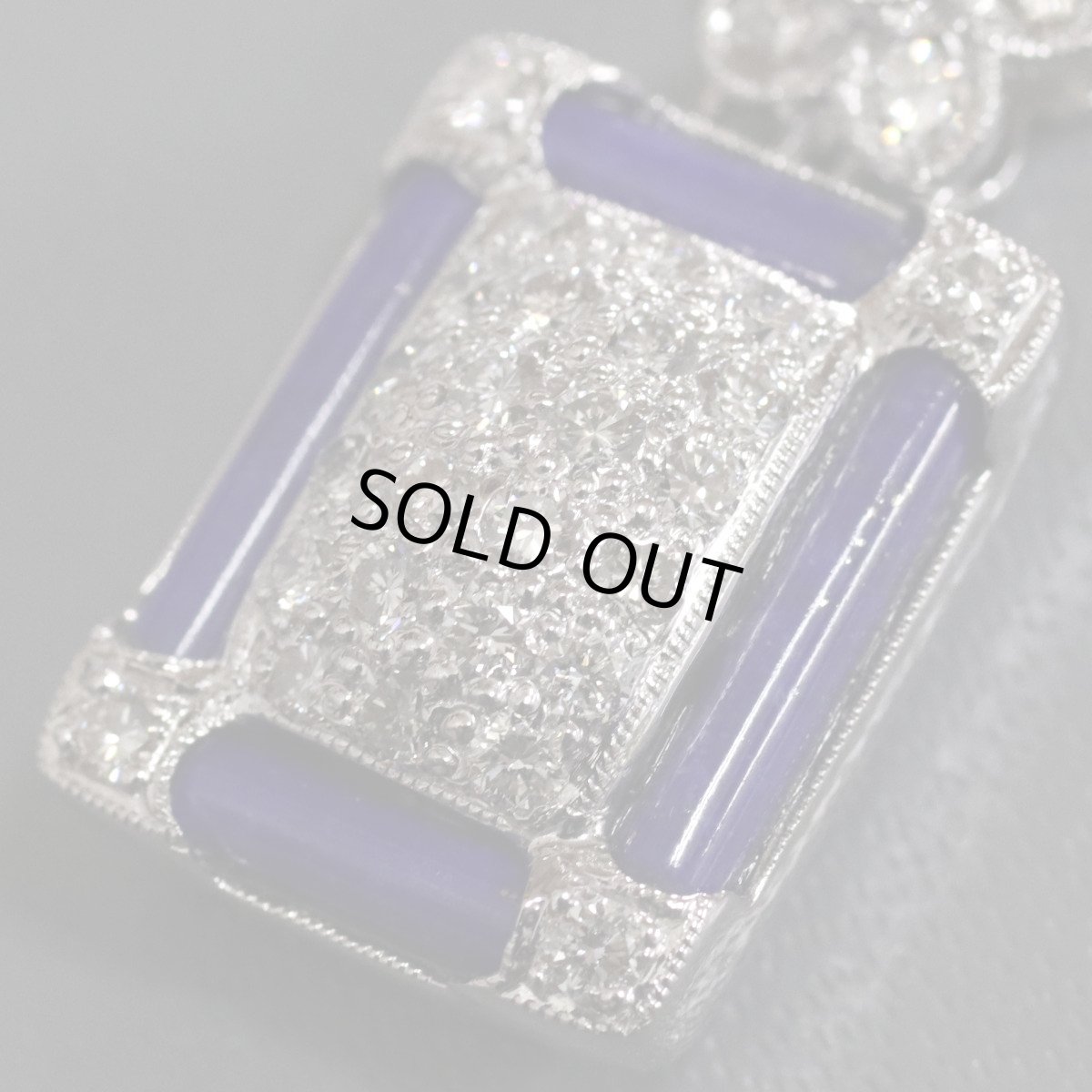 画像2: Pt900/850ラピスラズリダイヤモンドペンダント D1.62 11.9g (2)