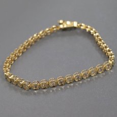 画像1: K18ダイヤモンドテニスブレスレット D2.00 10.3g (1)