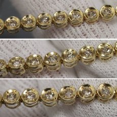 画像2: K18ダイヤモンドテニスブレスレット D2.00 10.3g (2)