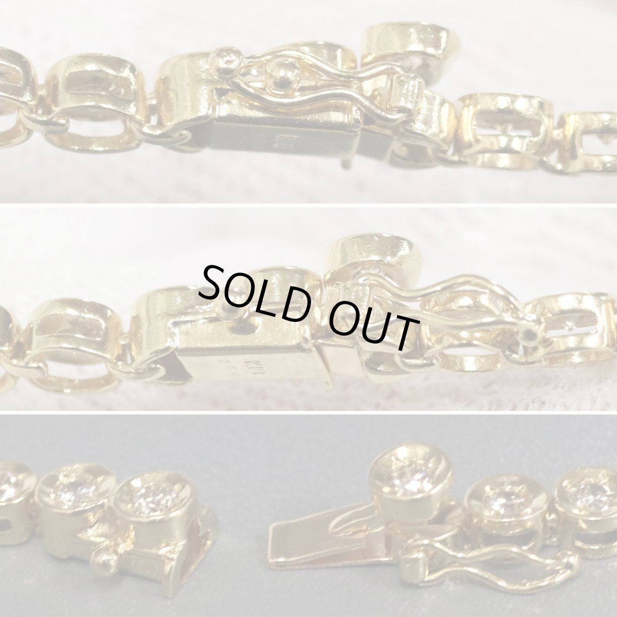 画像4: K18ダイヤモンドテニスブレスレット D2.00 10.3g (4)