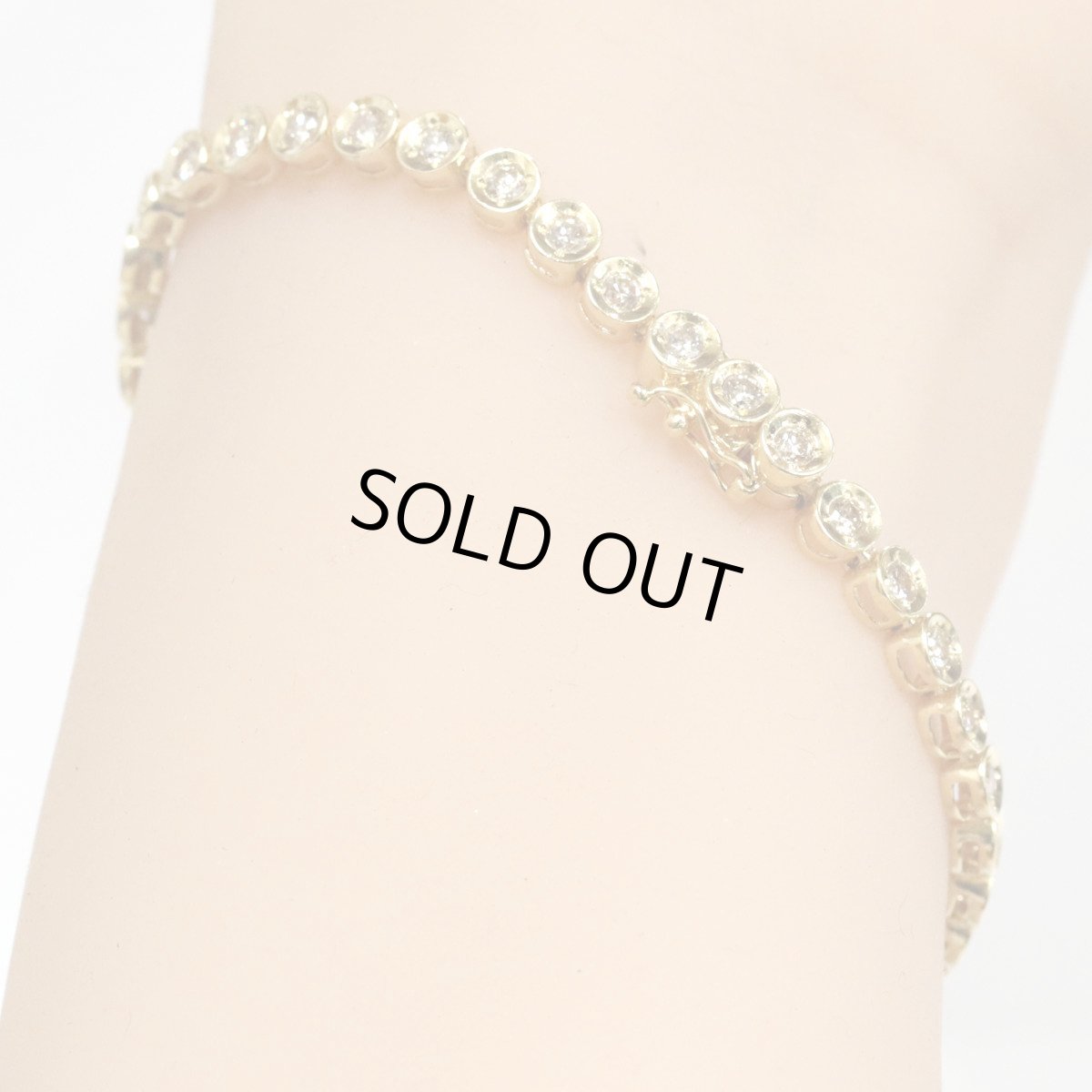 画像9: K18ダイヤモンドテニスブレスレット D2.00 10.3g (9)