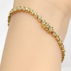 画像9: K18ダイヤモンドテニスブレスレット D2.00 10.3g (9)