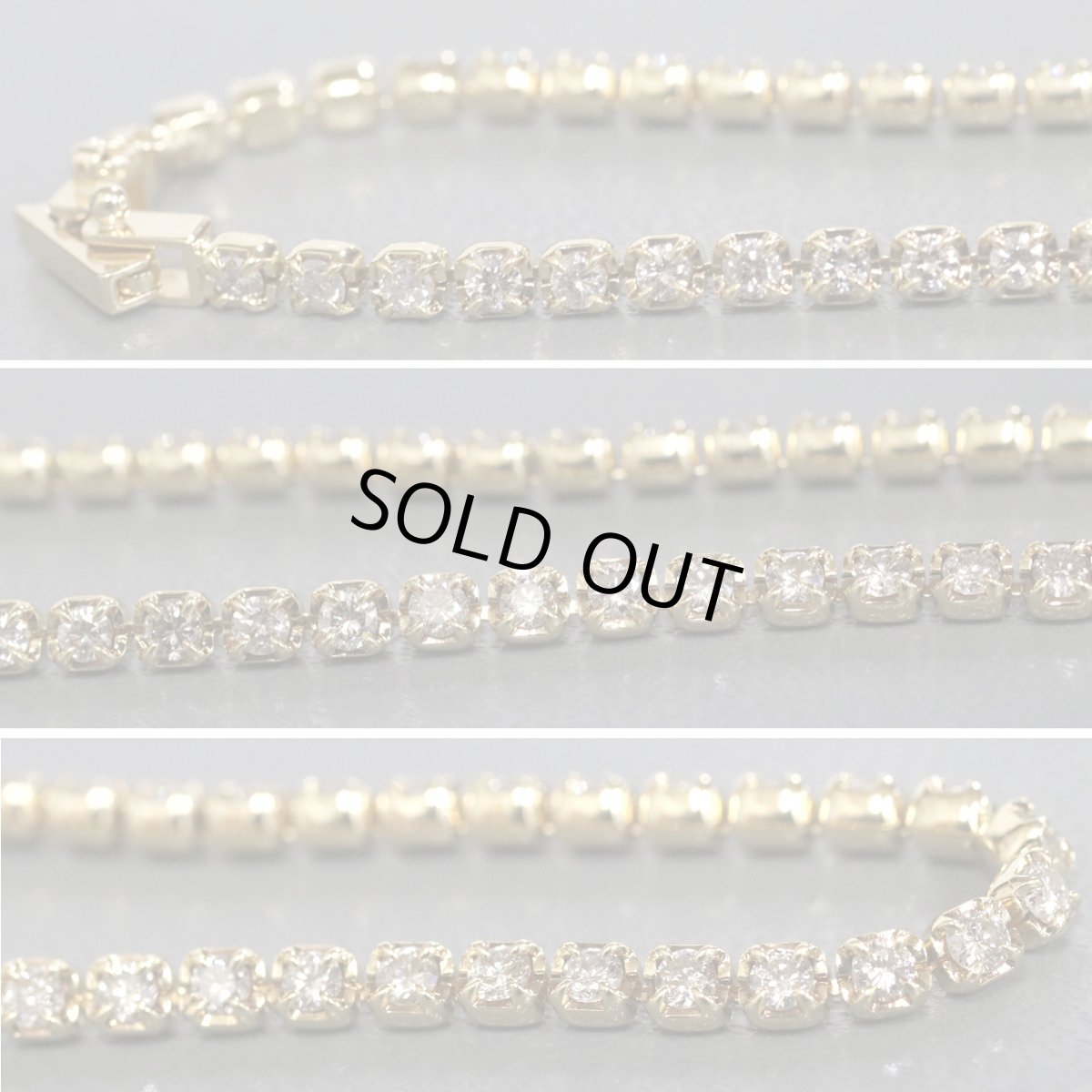 画像2: K18ダイヤモンドテニスブレスレット D2.00 8.1g (2)