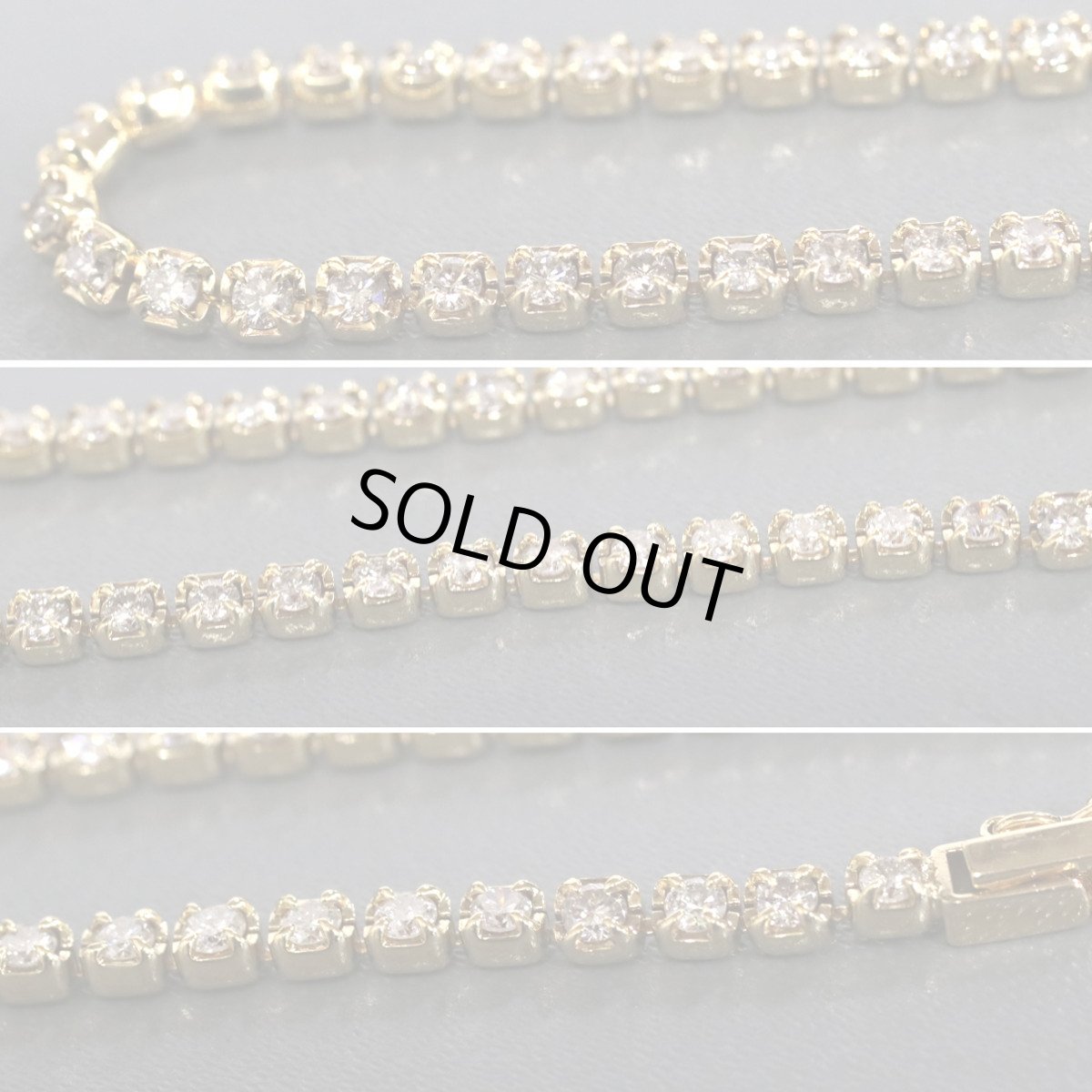 画像3: K18ダイヤモンドテニスブレスレット D2.00 8.1g (3)