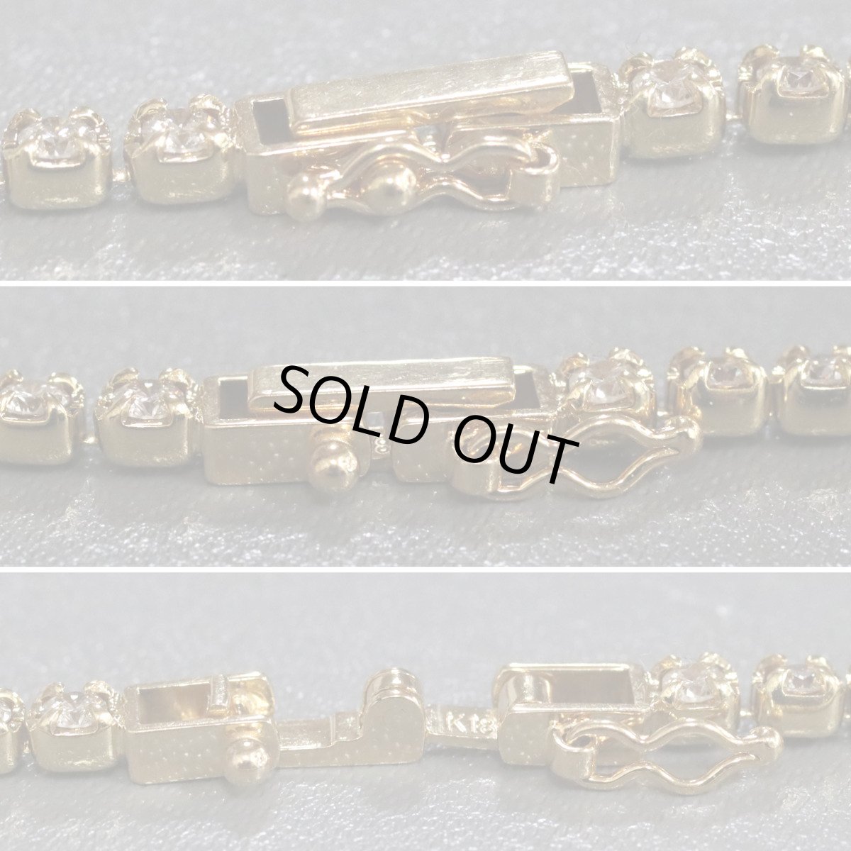 画像4: K18ダイヤモンドテニスブレスレット D2.00 8.1g (4)