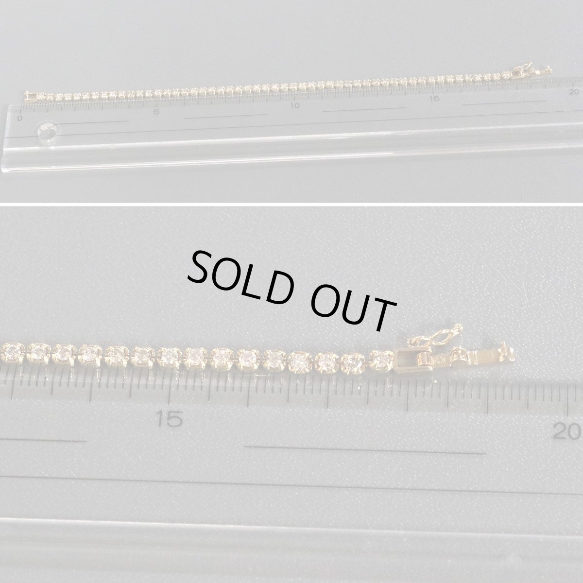 画像9: K18ダイヤモンドテニスブレスレット D2.00 8.1g (9)