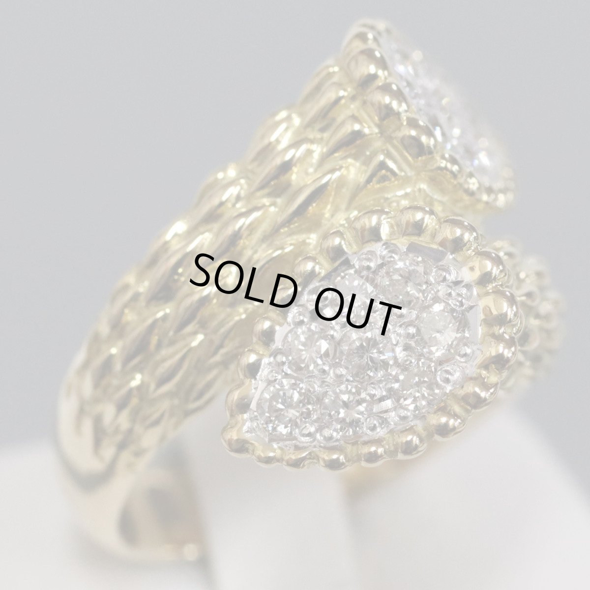 画像2: K18ダイヤモンドリング D0.57 13.2g #11 (2)