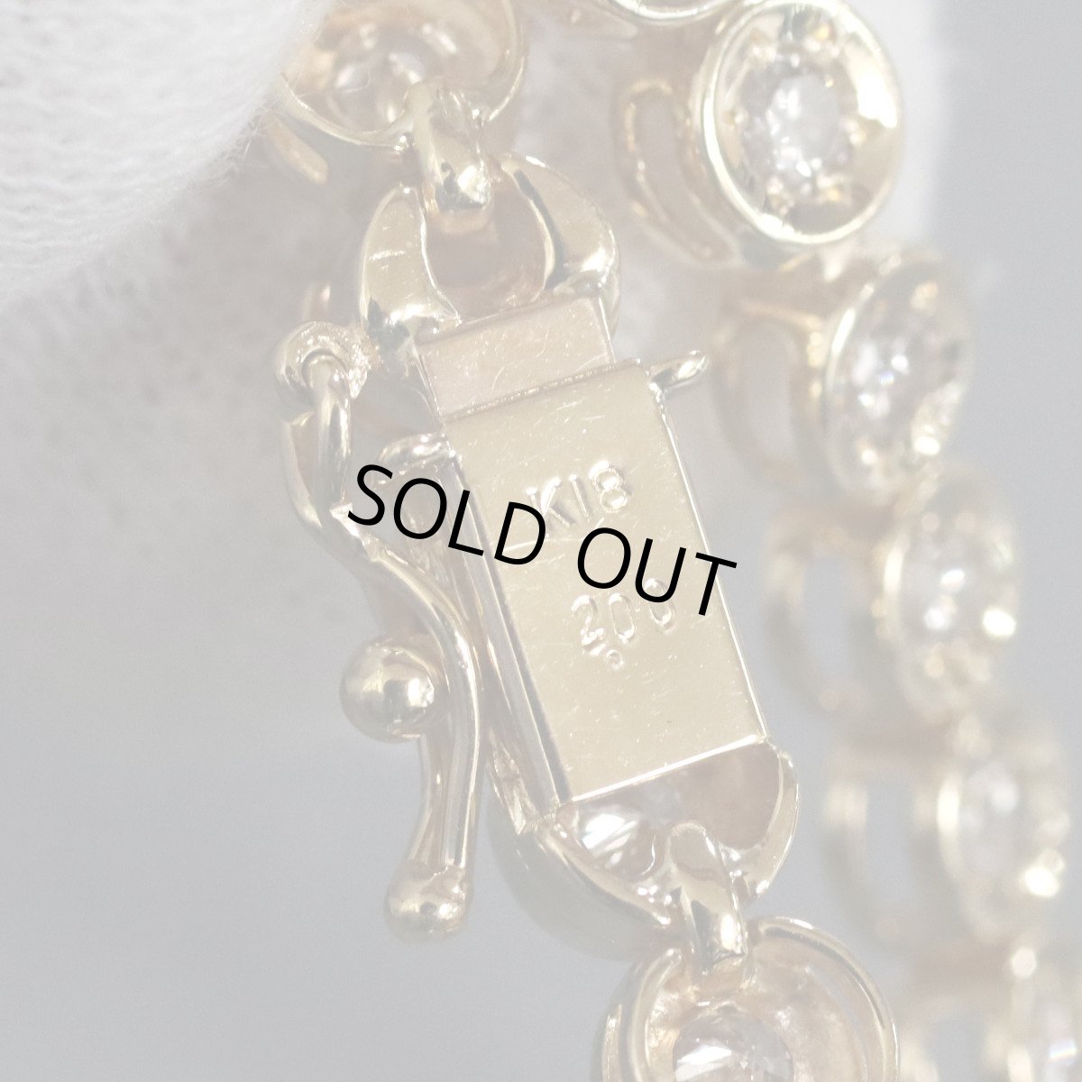 画像6: K18ダイヤモンドテニスブレスレット D2.00 10.2g (6)