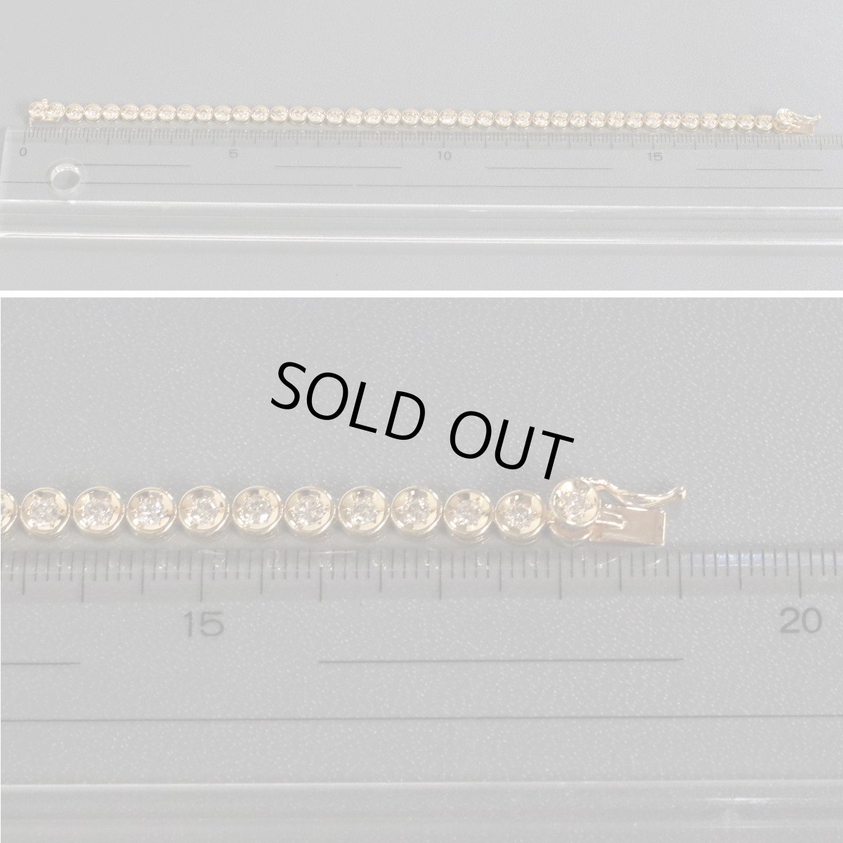 画像8: K18ダイヤモンドテニスブレスレット D2.00 10.2g (8)