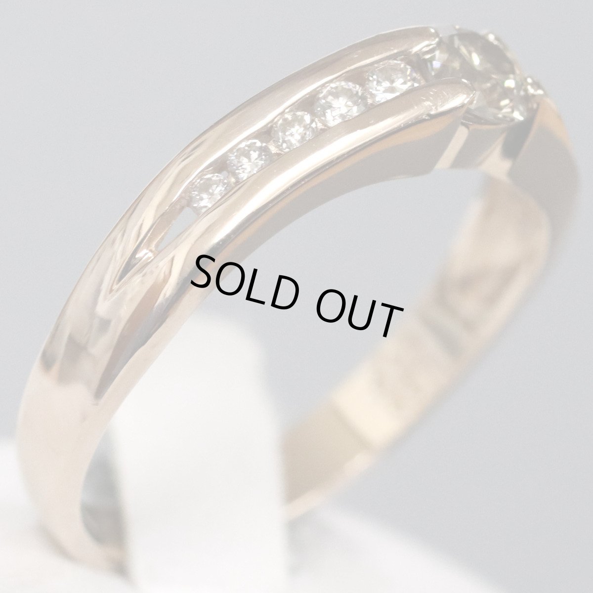 画像3: K18PGダイヤモンドリング D0.36 D0.17 4.0g #18 (3)