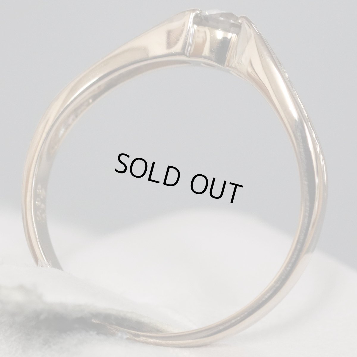 画像5: K18PGダイヤモンドリング D0.36 D0.17 4.0g #18 (5)