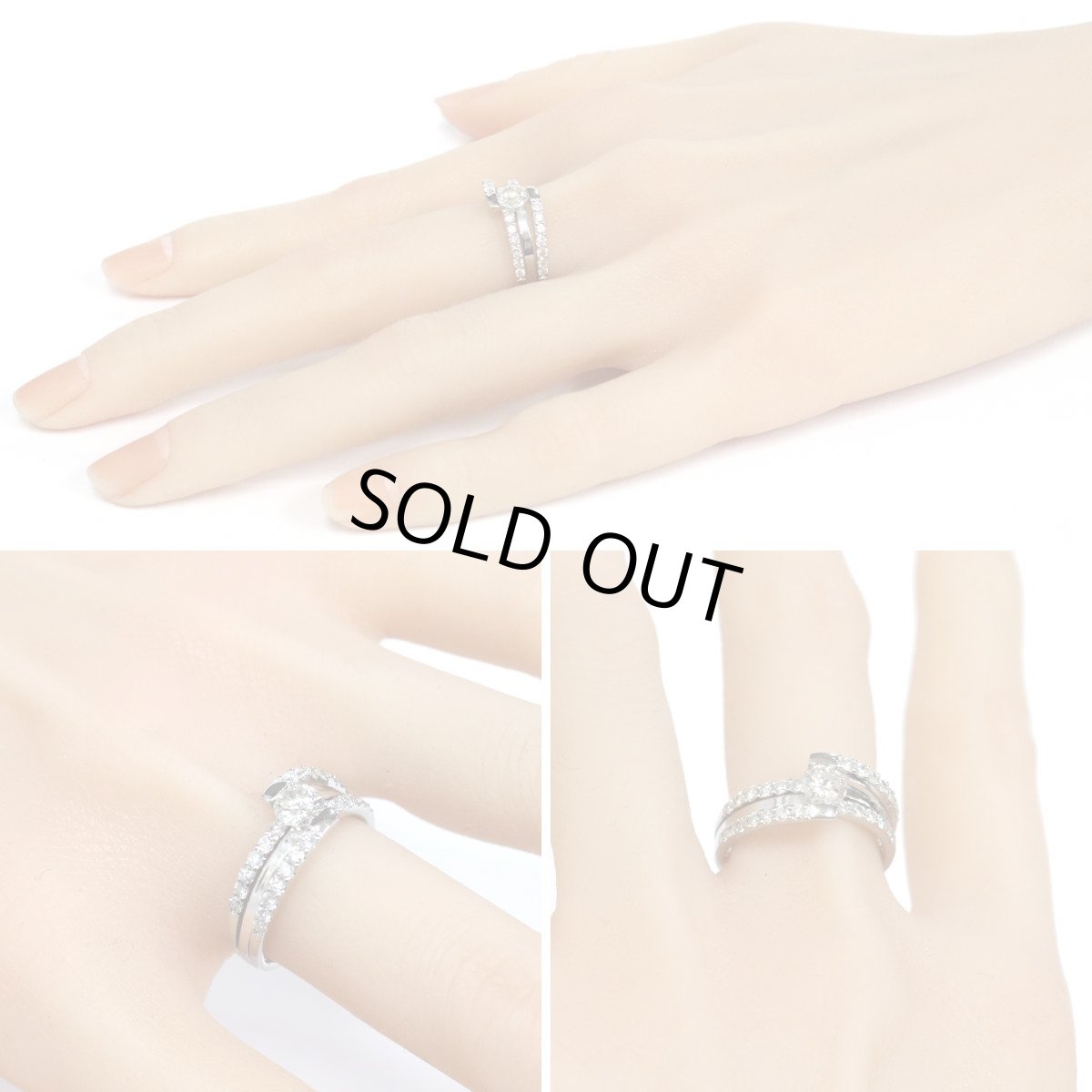 画像10: Pt900ダイヤモンドリング D0.51 D.057 7.3g #16 (10)