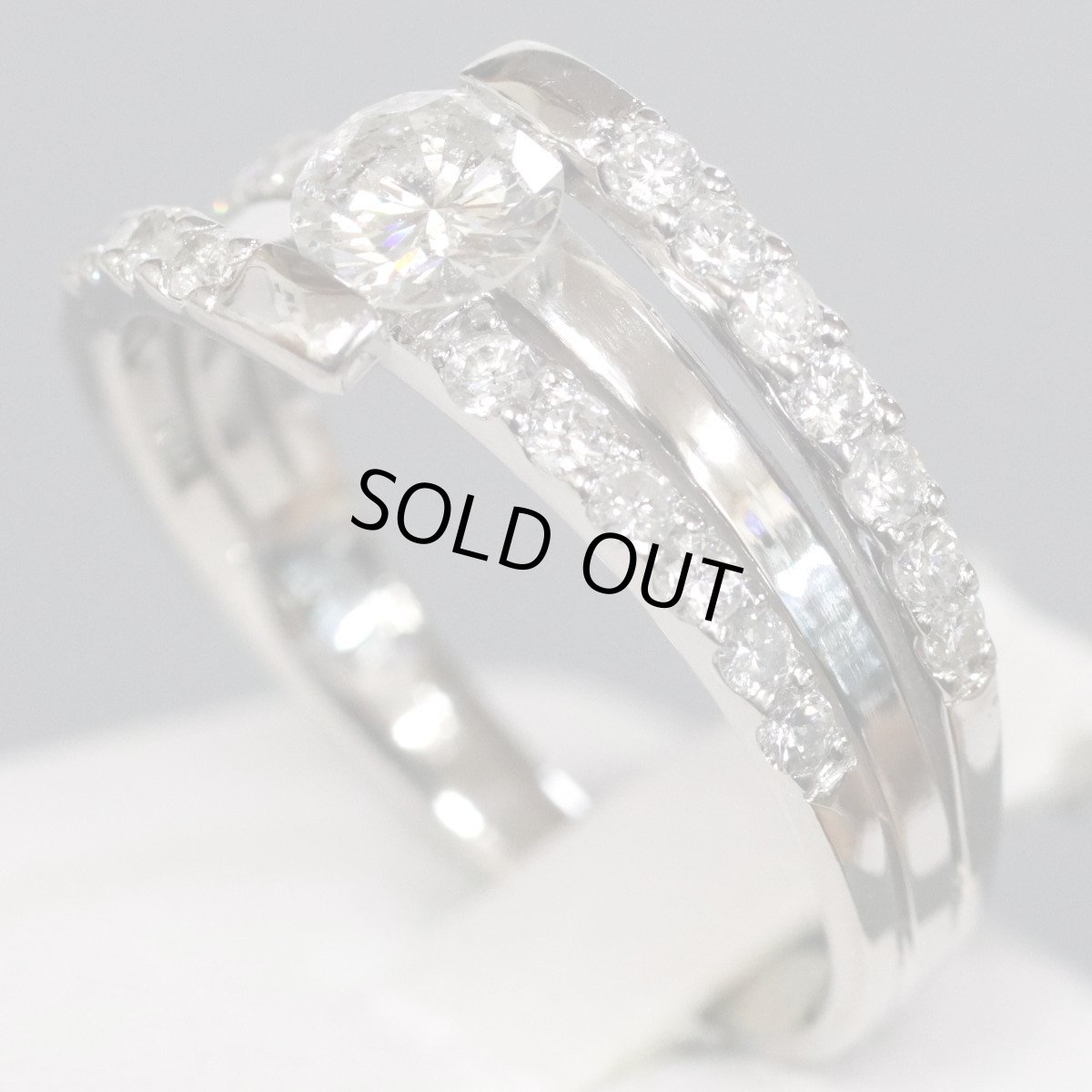 画像2: Pt900ダイヤモンドリング D0.51 D.057 7.3g #16 (2)