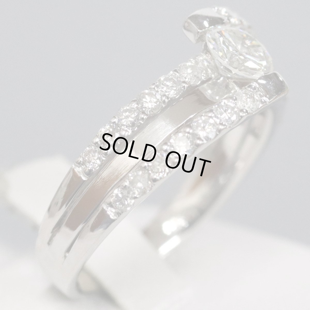 画像5: Pt900ダイヤモンドリング D0.51 D.057 7.3g #16 (5)