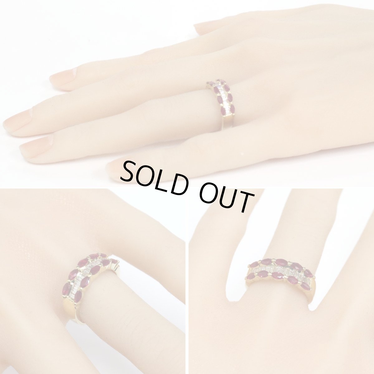 画像10: K18ルビーダイヤモンドリング R1.02 D0.47 5.1g #12 (10)