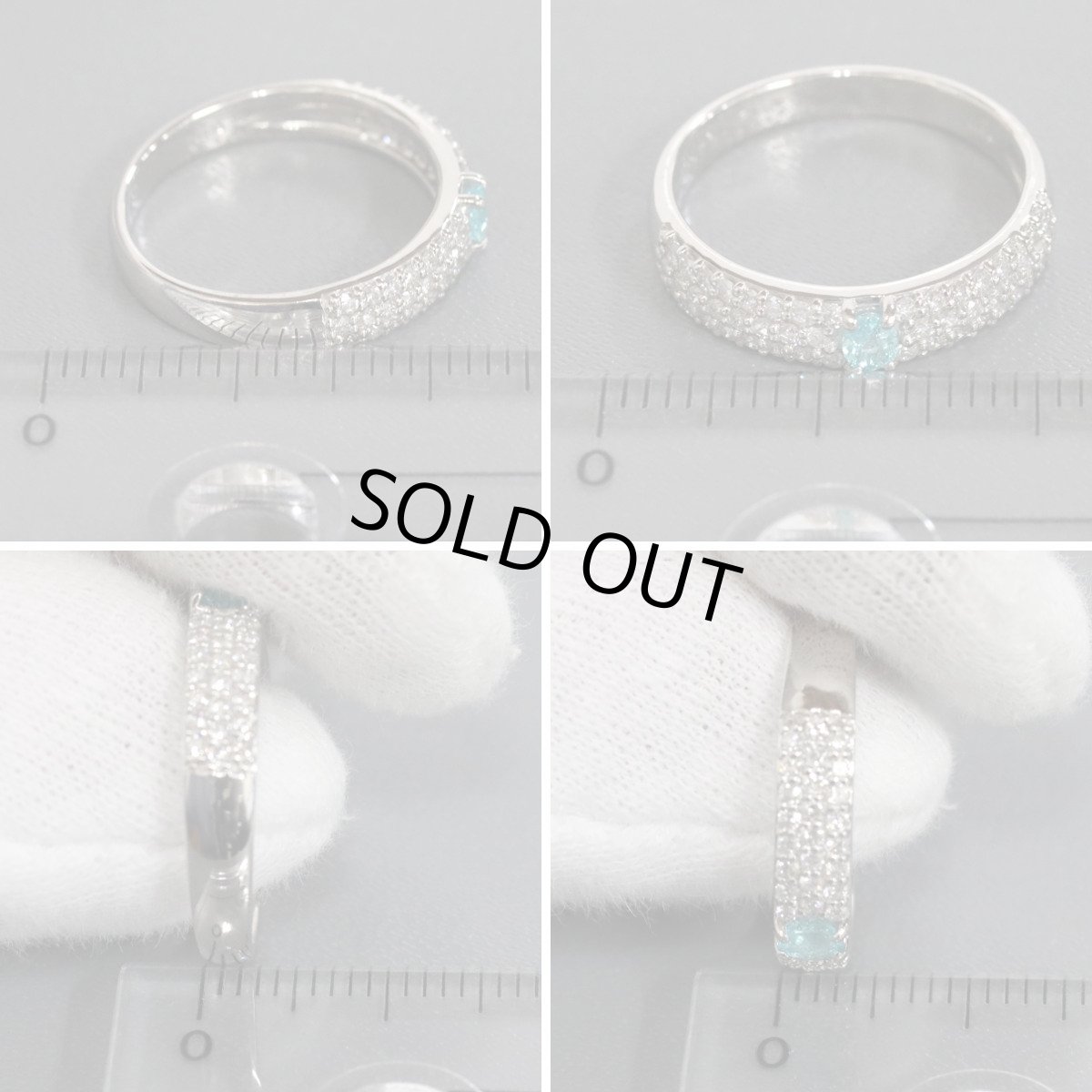 画像9: Pt900トルマリンダイヤモンドリング T0.12 D0.40 4.0g #12 (9)