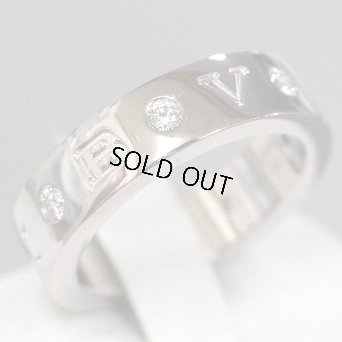 画像1: 750(WG)リング ローマンソルベ 8.9g ＃9.5(#50)保証書 (1)