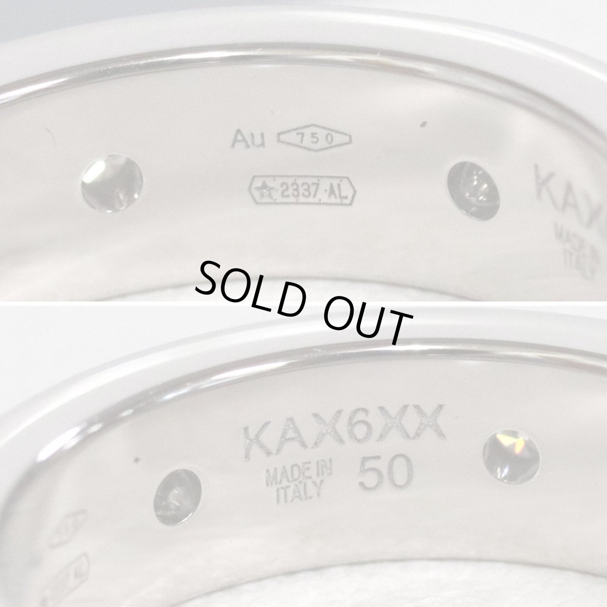 画像6: 750(WG)リング ローマンソルベ 8.9g ＃9.5(#50)保証書 (6)