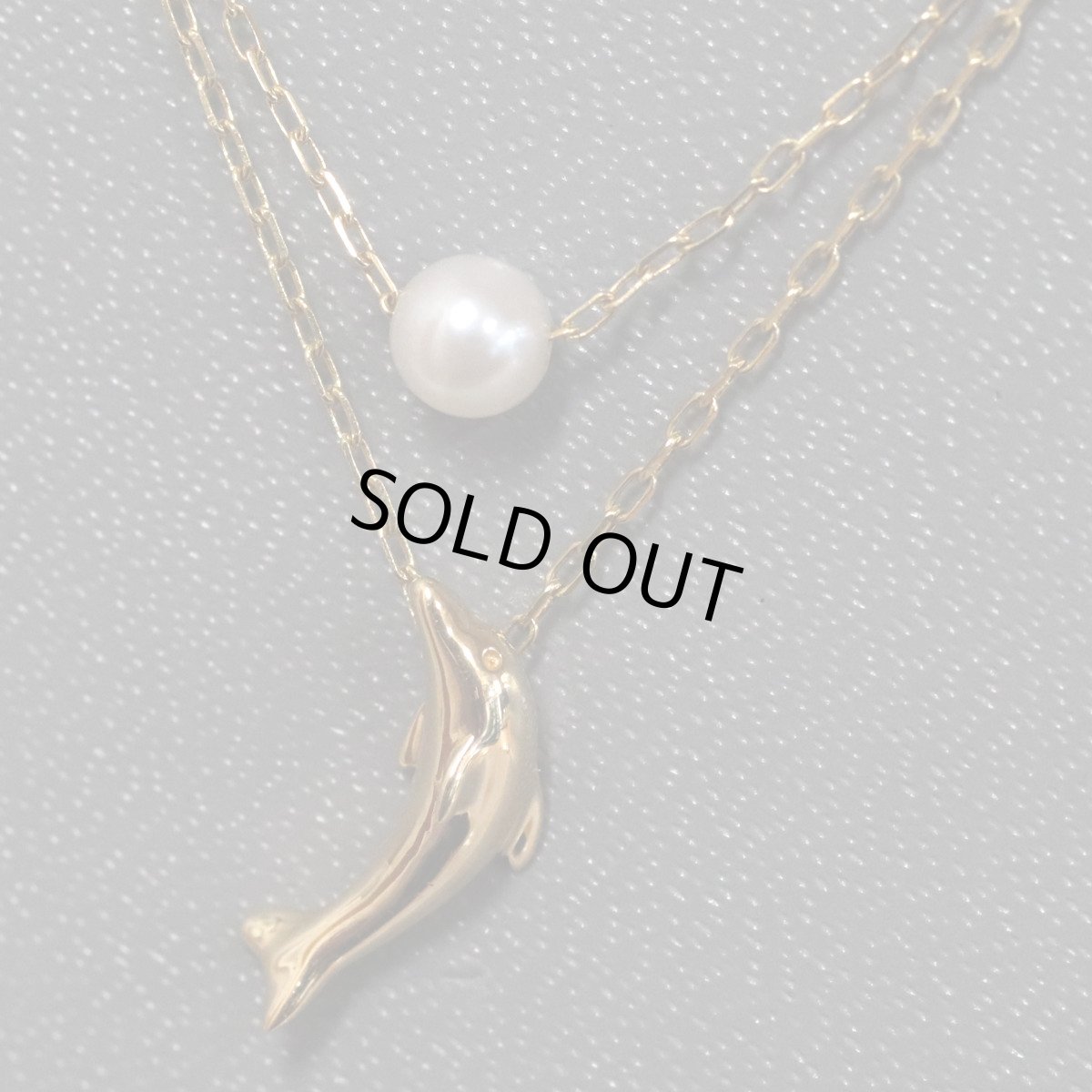 画像2: ヨンドシー K18パールネックレス イルカモチーフ 2.3g (2)