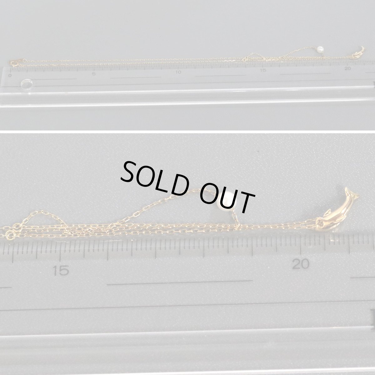 画像9: ヨンドシー K18パールネックレス イルカモチーフ 2.3g (9)