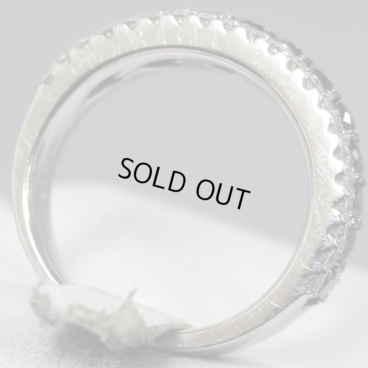 画像5: ポンテヴェキオ K18WGブラックダイヤモンド/ダイヤモンドリング BkD0.76 D0.44 8.5g #11 (5)