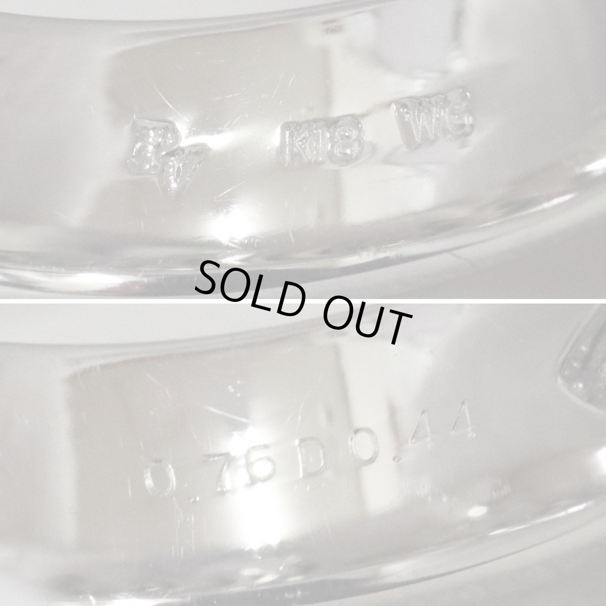 画像7: ポンテヴェキオ K18WGブラックダイヤモンド/ダイヤモンドリング BkD0.76 D0.44 8.5g #11 (7)