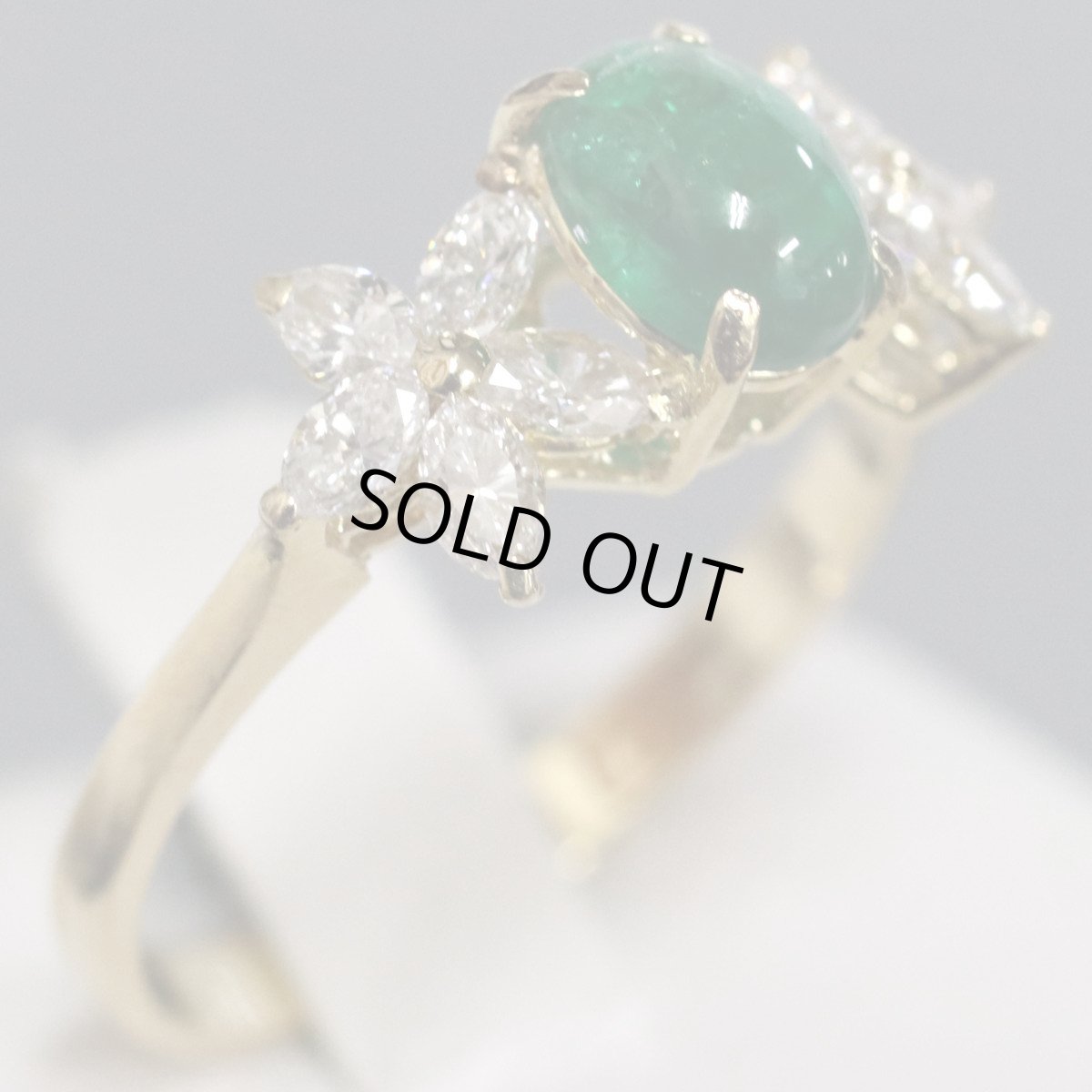 画像3: ポンテヴェキオ K18エメラルドダイヤモンドリング E0.67 D0.49 2.5g #13 (3)