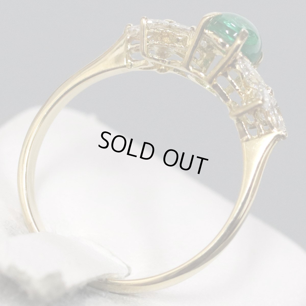 画像6: ポンテヴェキオ K18エメラルドダイヤモンドリング E0.67 D0.49 2.5g #13 (6)