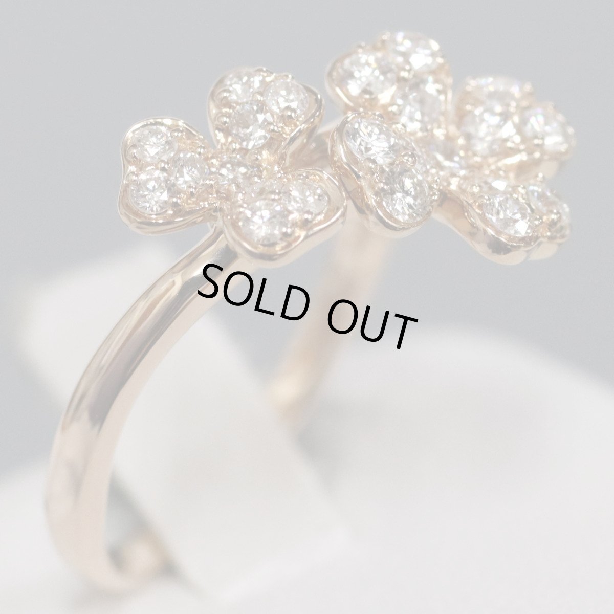 画像3: ヴァンドーム K18PGダイヤモンドリング D0.43 3.3g #11 クローバーモチーフ (3)