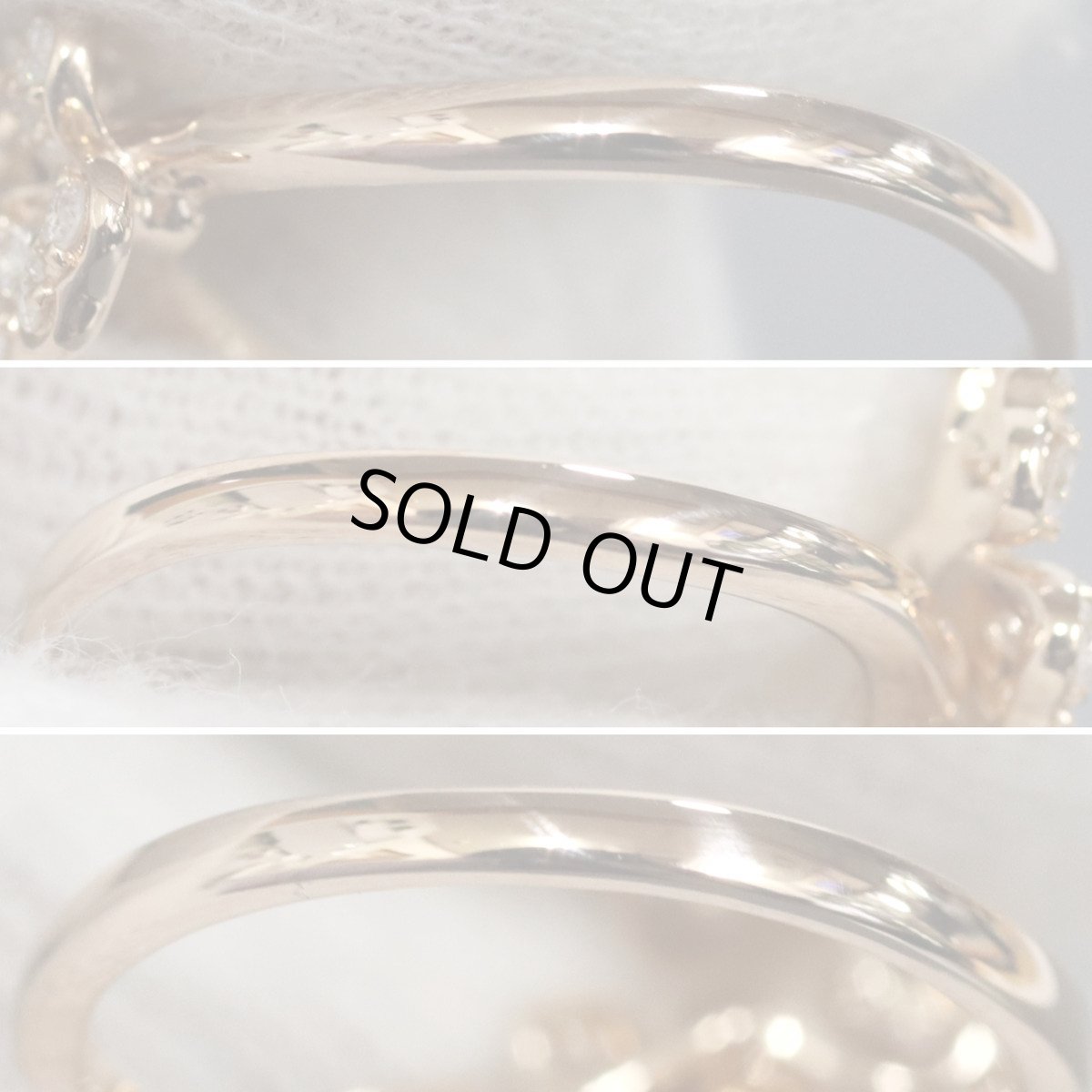 画像6: ヴァンドーム K18PGダイヤモンドリング D0.43 3.3g #11 クローバーモチーフ (6)