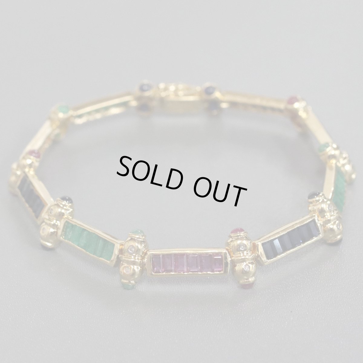 画像1: 750マルチカラーブレスレット 9.2 0.10 17.5g (1)