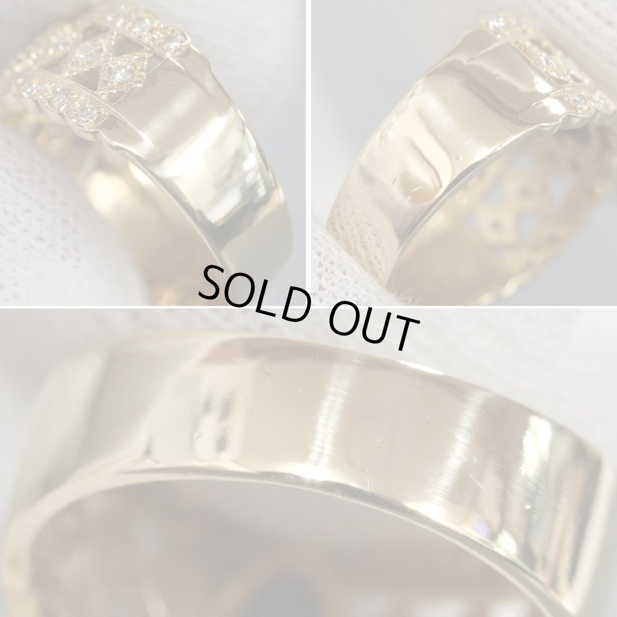 画像6: K18サファイアダイヤモンドリング S0.46 D0.19 4.4g #11 (6)