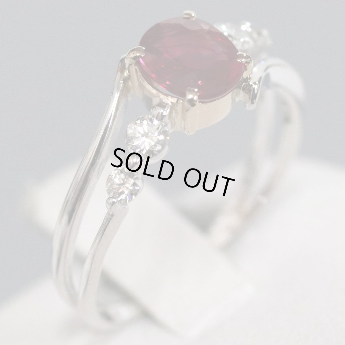 画像3: K18/K18WG非加熱ピジョンブラッドルビーダイヤモンドリング R0.76 D0.18 2.3g #10.5 AIGS鑑別書 (3)