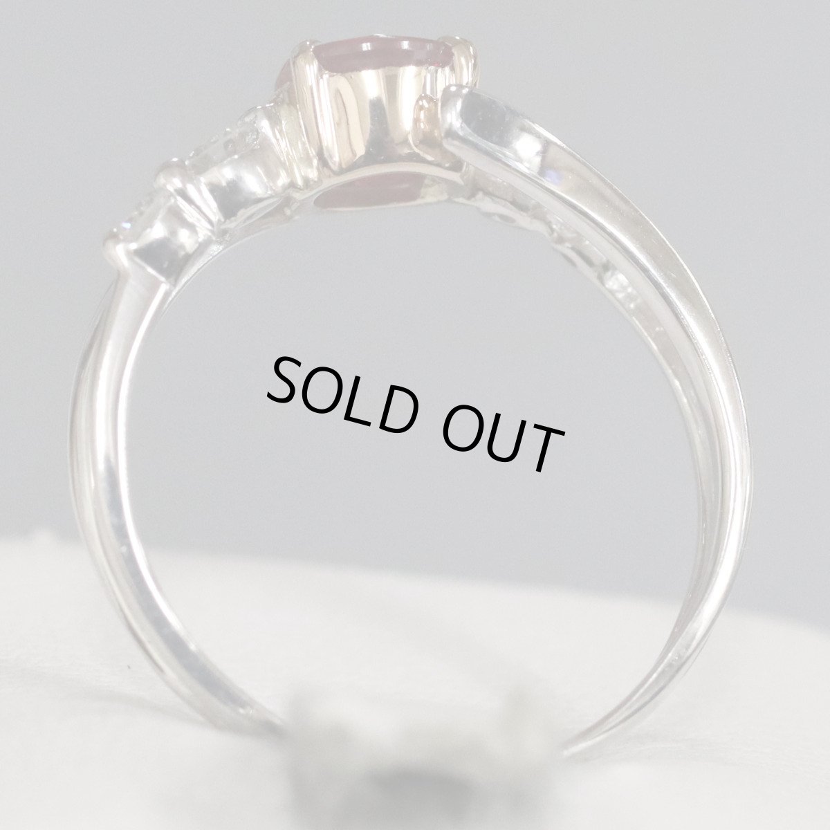 画像5: K18/K18WG非加熱ピジョンブラッドルビーダイヤモンドリング R0.76 D0.18 2.3g #10.5 AIGS鑑別書 (5)