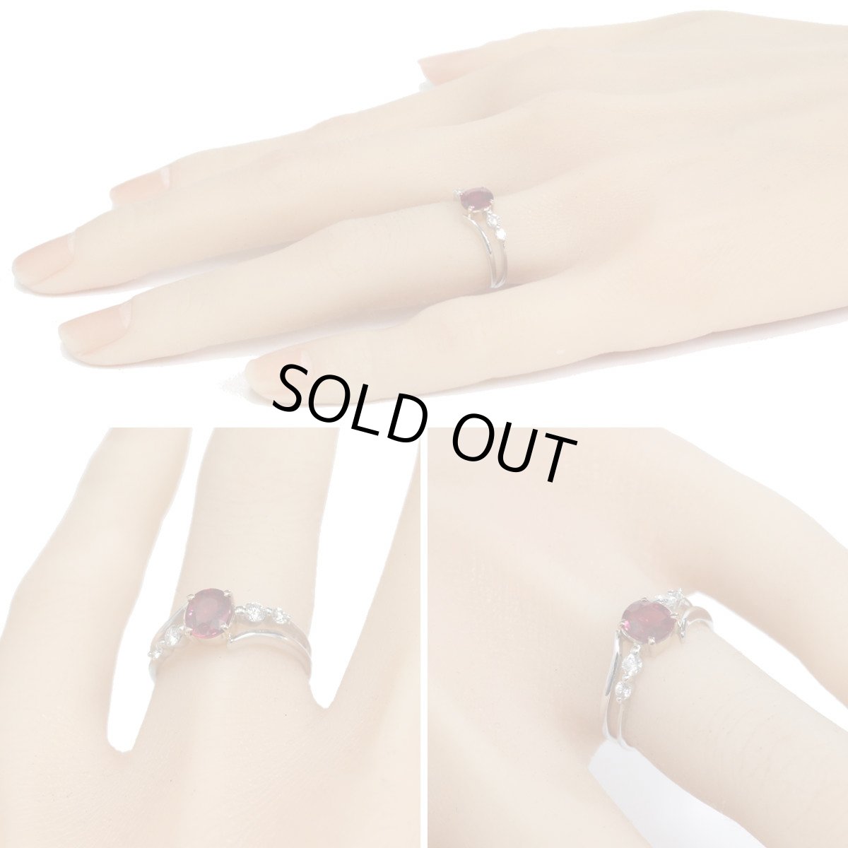 画像9: K18/K18WG非加熱ピジョンブラッドルビーダイヤモンドリング R0.76 D0.18 2.3g #10.5 AIGS鑑別書 (9)