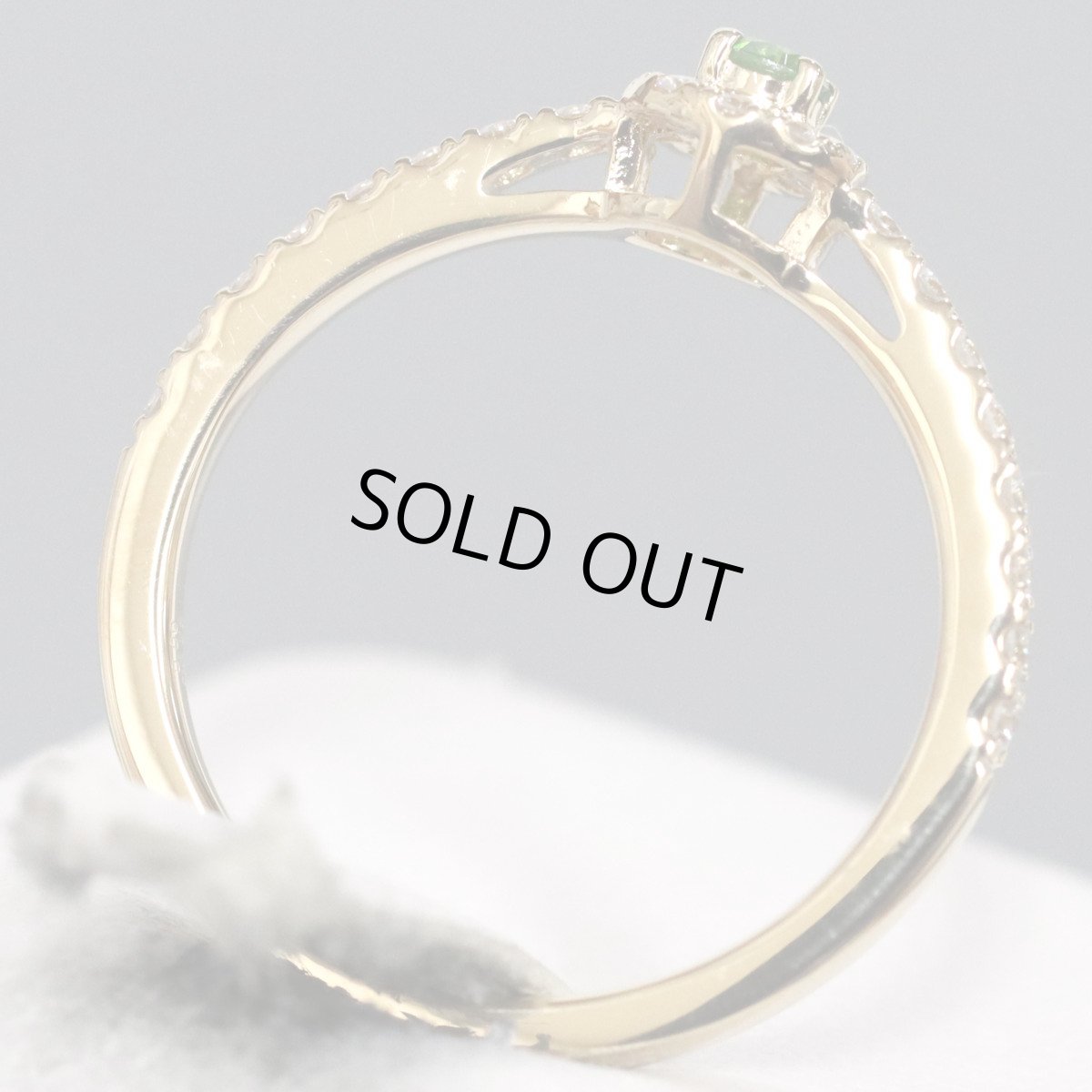 画像5: K18YGデマントイドガーネットダイヤモンドリング DG0.09 D0.25 2.3g #10 (5)