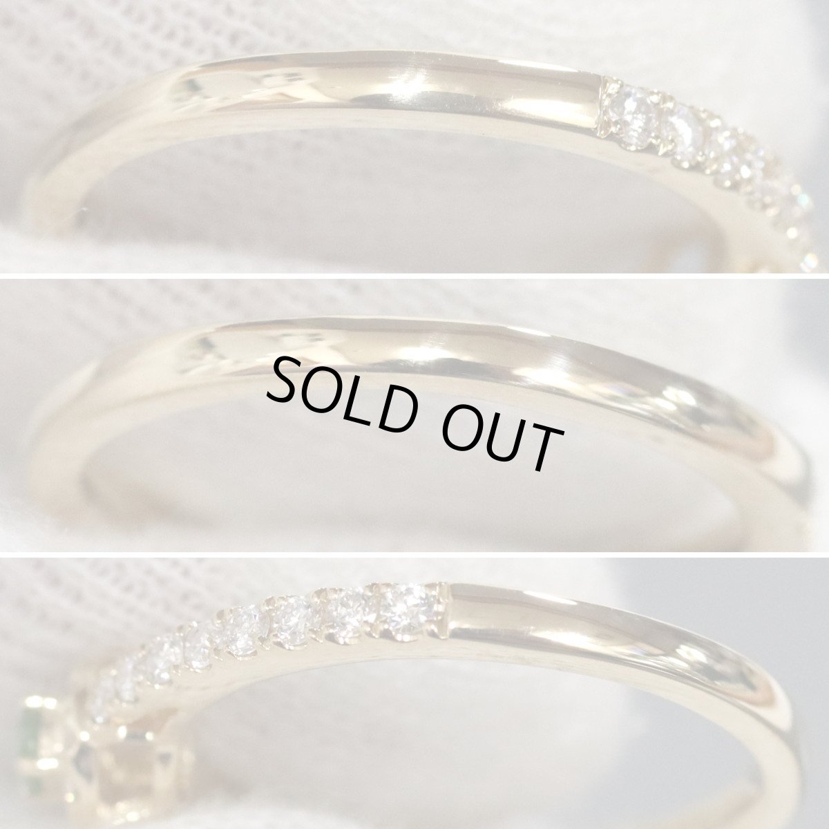 画像6: K18YGデマントイドガーネットダイヤモンドリング DG0.09 D0.25 2.3g #10 (6)