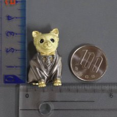 画像10: K18サファイアペンダントトップ/ブローチ S0.31 12.8g 犬モチーフ (10)