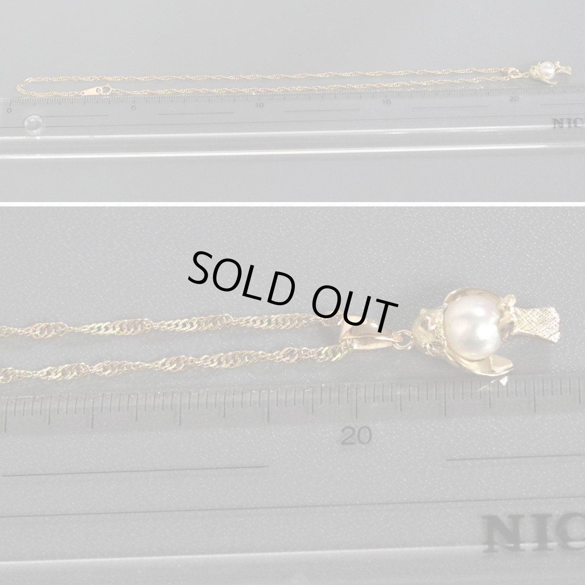 画像9: K18パールペンダント 6.1g トリモチーフ (9)