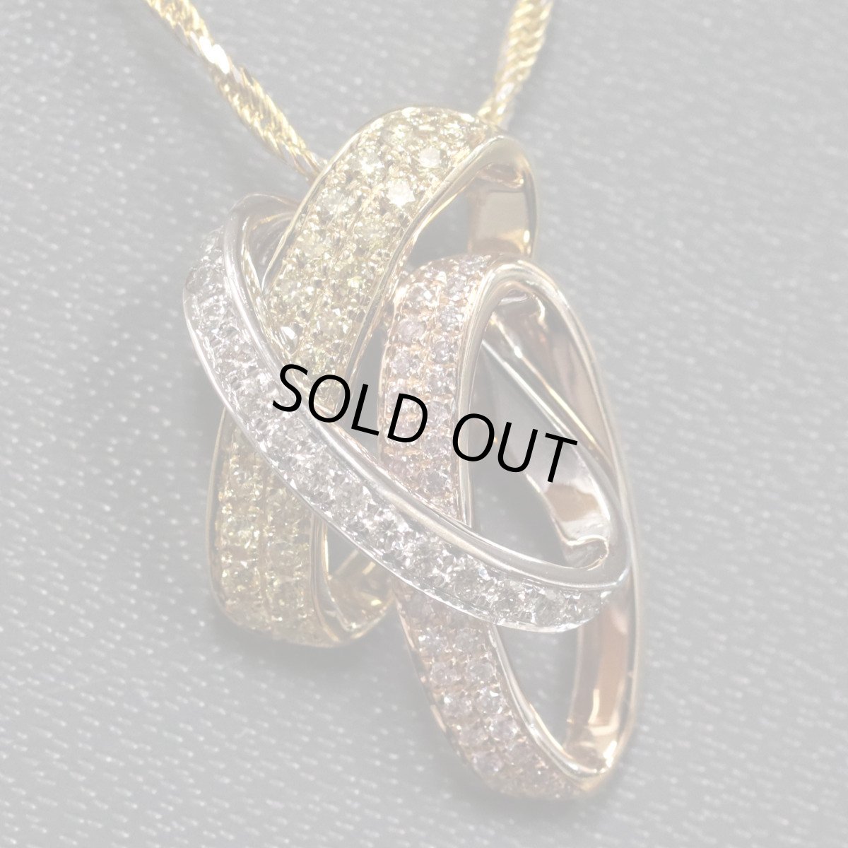 画像1: K18YG/WG/PGダイヤモンドペンダント D0.35 6.6g AJ付50cm (1)