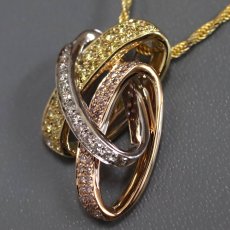 画像3: K18YG/WG/PGダイヤモンドペンダント D0.35 6.6g AJ付50cm (3)