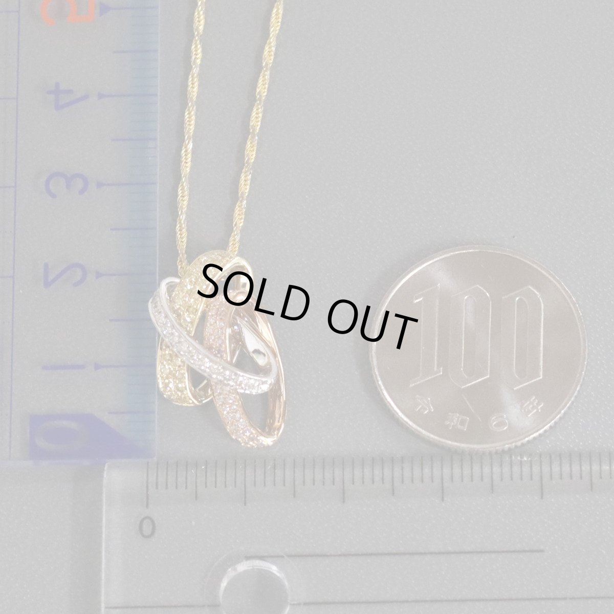 画像9: K18YG/WG/PGダイヤモンドペンダント D0.35 6.6g AJ付50cm (9)