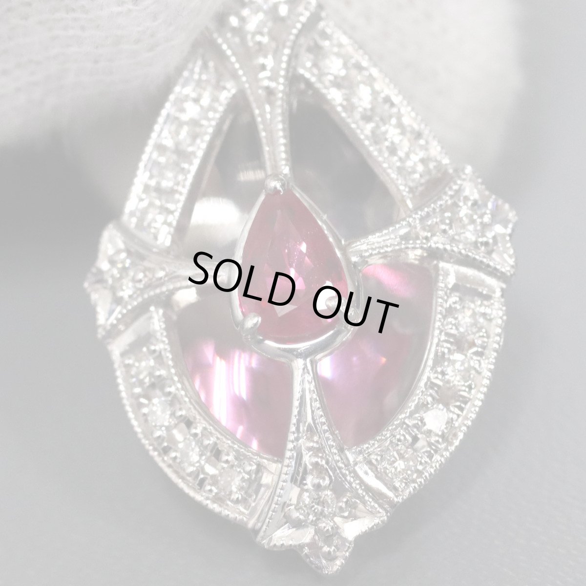 画像5: Pt900ルビーペンダントトップ R0.55 D0.23 8.4g (5)