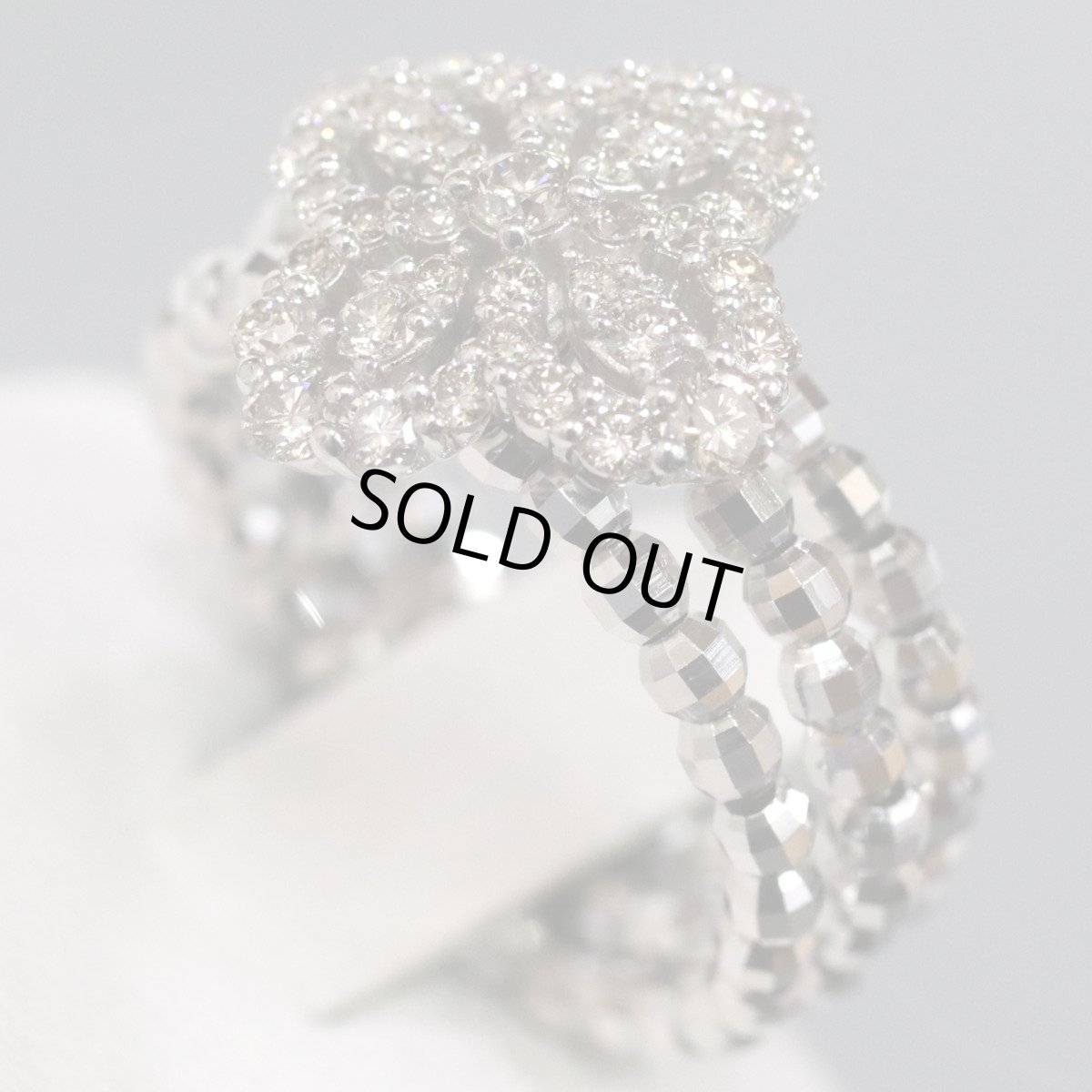 画像2: Pt950ダイヤモンドリング D0.50 4.1g #7-17 伸縮式 (2)