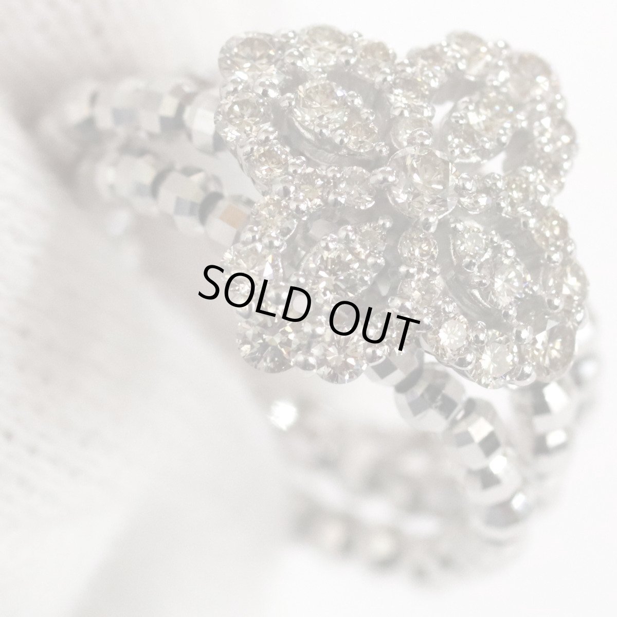 画像3: Pt950ダイヤモンドリング D0.50 4.1g #7-17 伸縮式 (3)