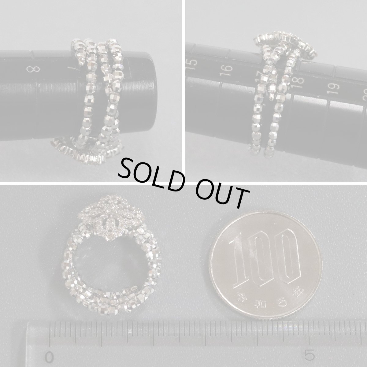 画像7: Pt950ダイヤモンドリング D0.50 4.1g #7-17 伸縮式 (7)