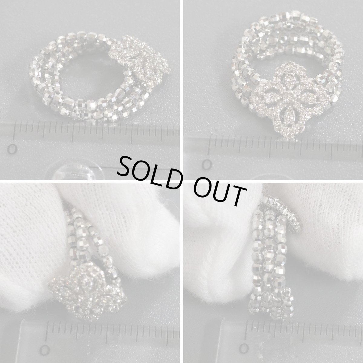 画像8: Pt950ダイヤモンドリング D0.50 4.1g #7-17 伸縮式 (8)